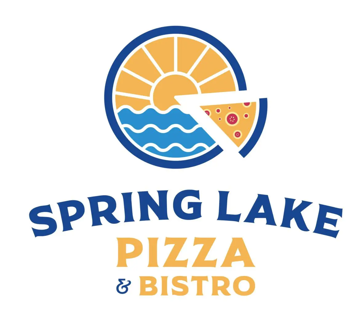 A logo of spring lake pizza and bistro